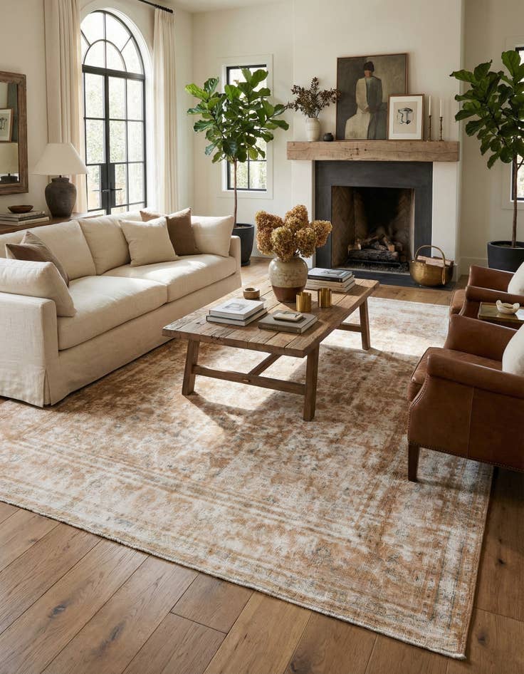 Detail image of 9' 3 x 12' 2  Hand Knotted Ultra Vintage Persian Wool Rug