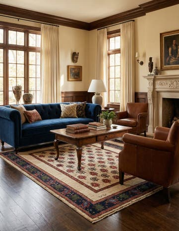 5' 8 x 7' 5 Hand Knotted Luribaft Persian Rug