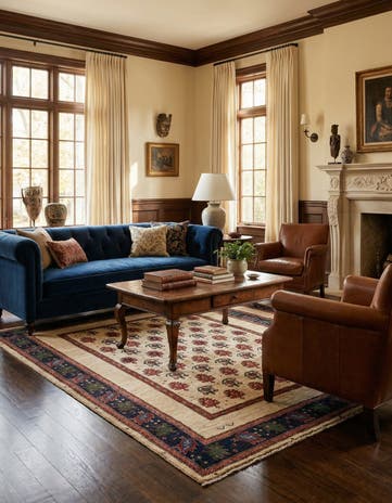 5' 8 x 7' 5 Hand Knotted Luribaft Persian Rug