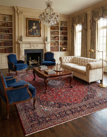 9' 11 x 12' 7 Kashan Wool Rug