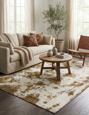4' 8 x 6' 5 Hand Knotted Ultra Vintage Persian Wool Rug