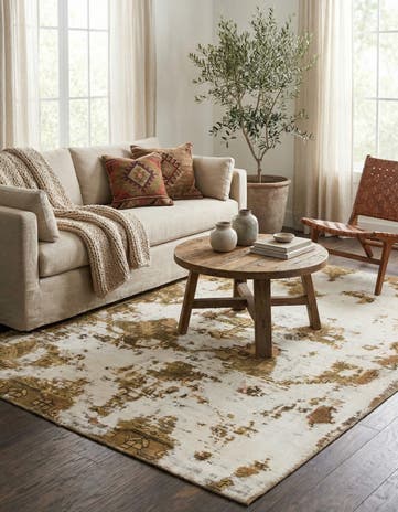 4' 8 x 6' 5 Hand Knotted Ultra Vintage Persian Wool Rug