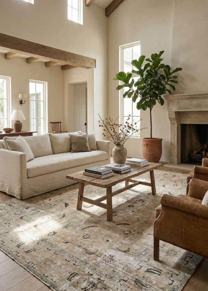 9' 10 x 12' 7 Hand Knotted Ultra Vintage Persian Wool Rug