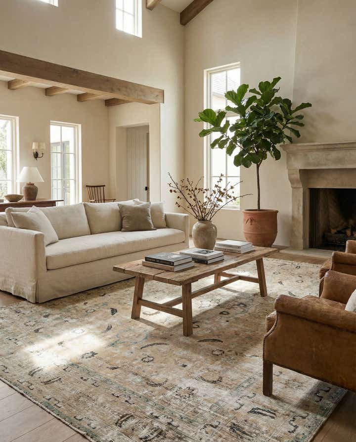 9' 10 x 12' 7 Hand Knotted Ultra Vintage Persian Wool Rug