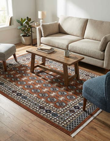 Dusty Pink Nain Design Rug