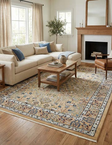 Beige Nain Design Rug