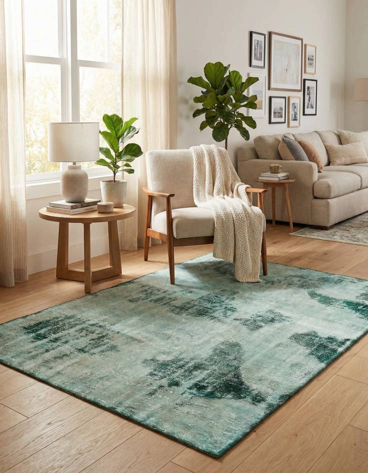 Detail image of 3' 8 x 5'  Hand Knotted Ultra Vintage Persian Wool Rug