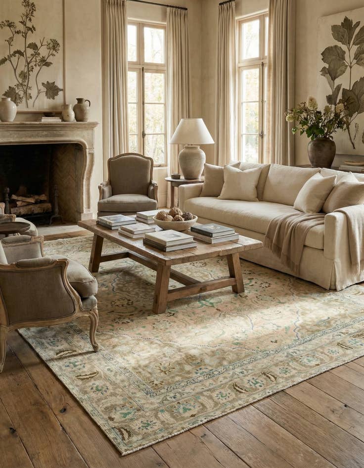 Detail image of 9' x 11' 9  Hand Knotted Ultra Vintage Persian Wool Rug