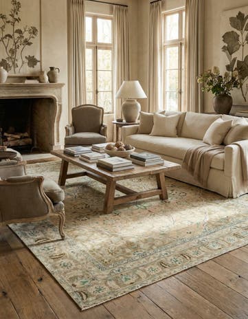 9' x 11' 9 Hand Knotted Ultra Vintage Persian Wool Rug