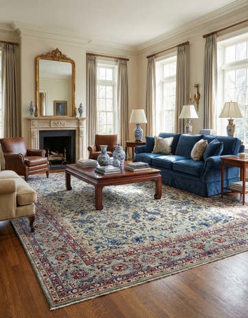 10' 1 x 13' 3 Kashan Wool Rug