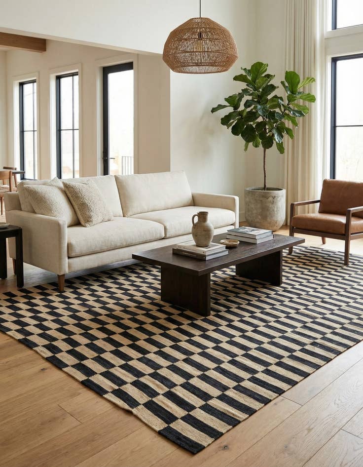 Detail image of 9' x 13' 9  Hand Woven Kilim Modern Wool Rug