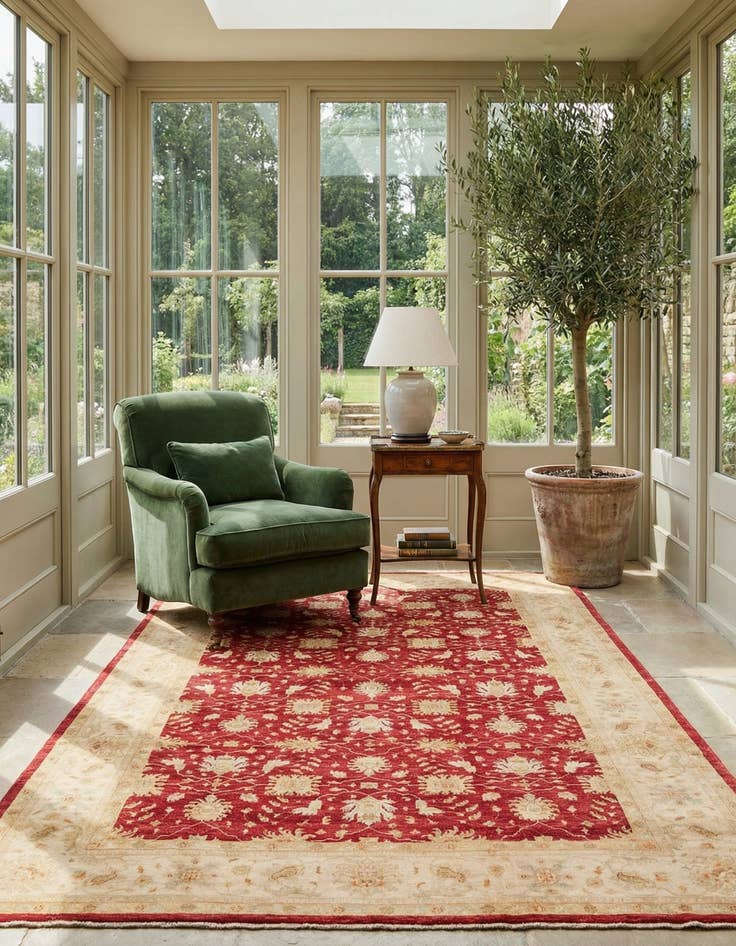 Detail image of 10' 2 x 16' 1 Hand Knotted Peshawar Ziegler Rug