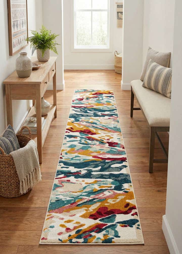 2' 7 x 12' Easy-Clean Casablanca Indoor / Outdoor Runner Rug