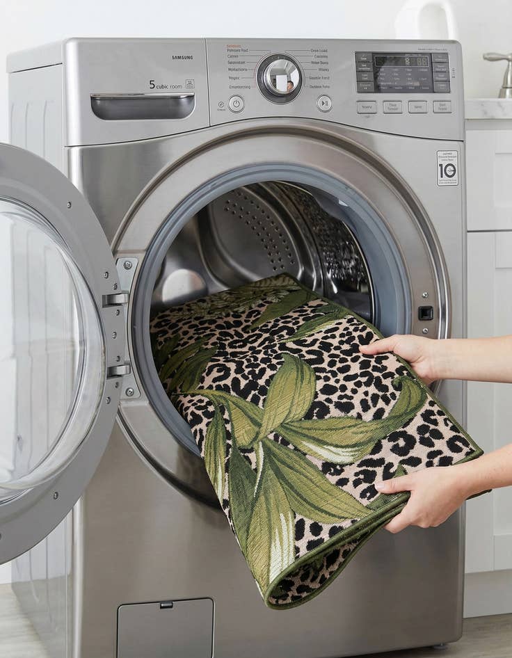 Detail image of  2' x 8'  Washable Botanical Indoor / Outdoor Runner Rug