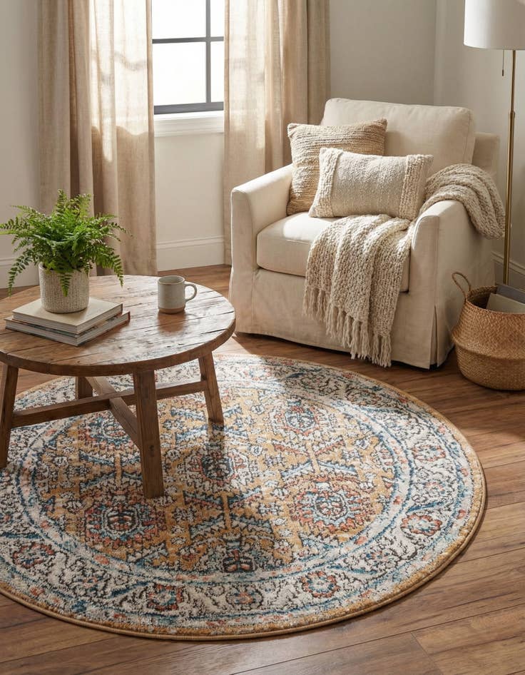 Detail image of 3' 3 x 3' 3 Nyla Round Rug