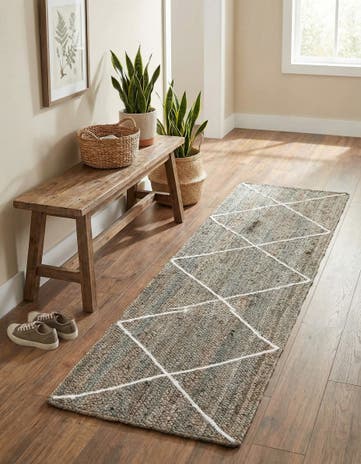 2' 2 x 8' 2 Handmade Braided Jute Runner Rug