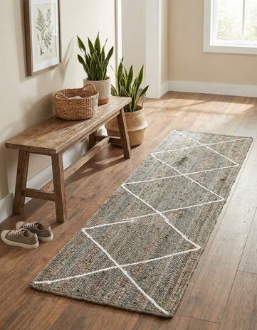 2' 2 x 8' 2 Handmade Braided Jute Runner Rug