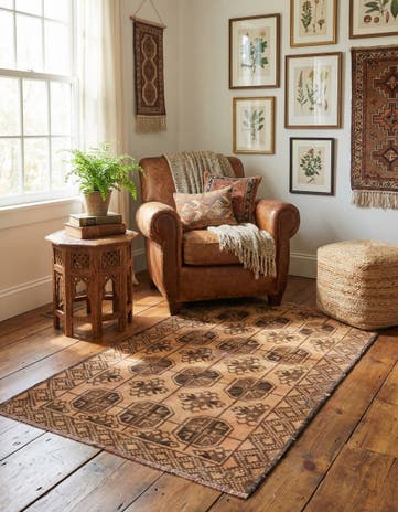 2' 9 x 4' 8 Hand Knotted Balouch Persian Wool Rug