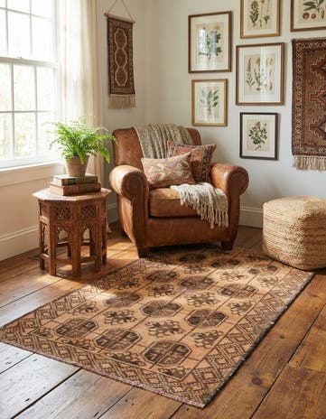 2' 9 x 4' 8 Hand Knotted Balouch Persian Wool Rug