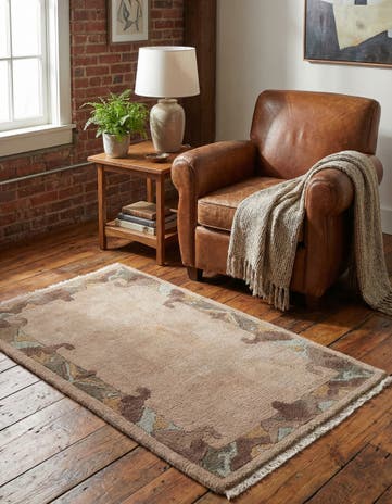 2' 5 x 4' 7 Hand Knotted Nepal Wool Rug