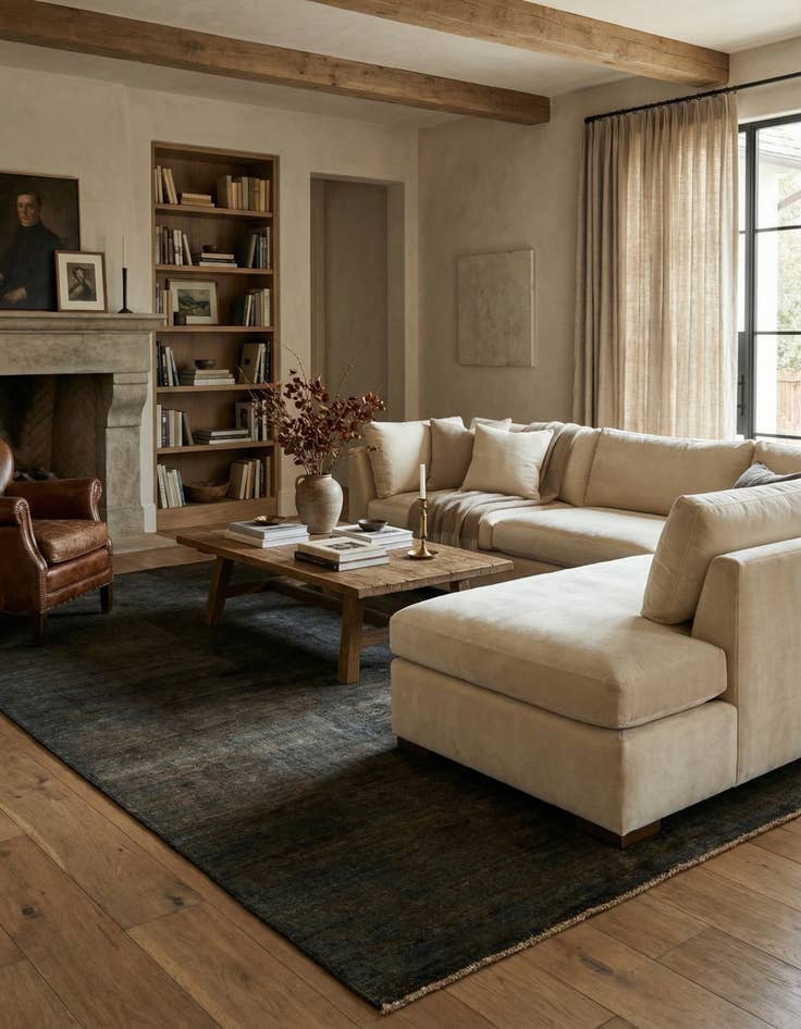 Detail image of 5' 4 x 7' 8  Hand Knotted Over-Dyed Ziegler Rug