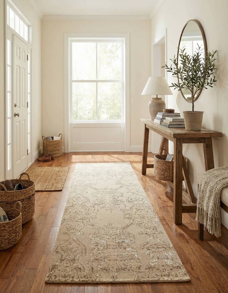 Detail image of 2' 10 x 8' 8  Hand Knotted Luna Runner Rug