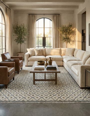 8' x 10' 8 Hand Knotted Moroccan Wool Rug