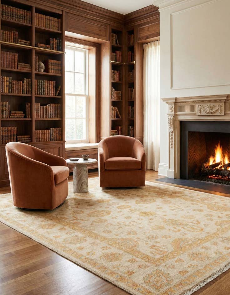 Detail image of  5' 8 x 8' 1 Ziegler Wool Rug