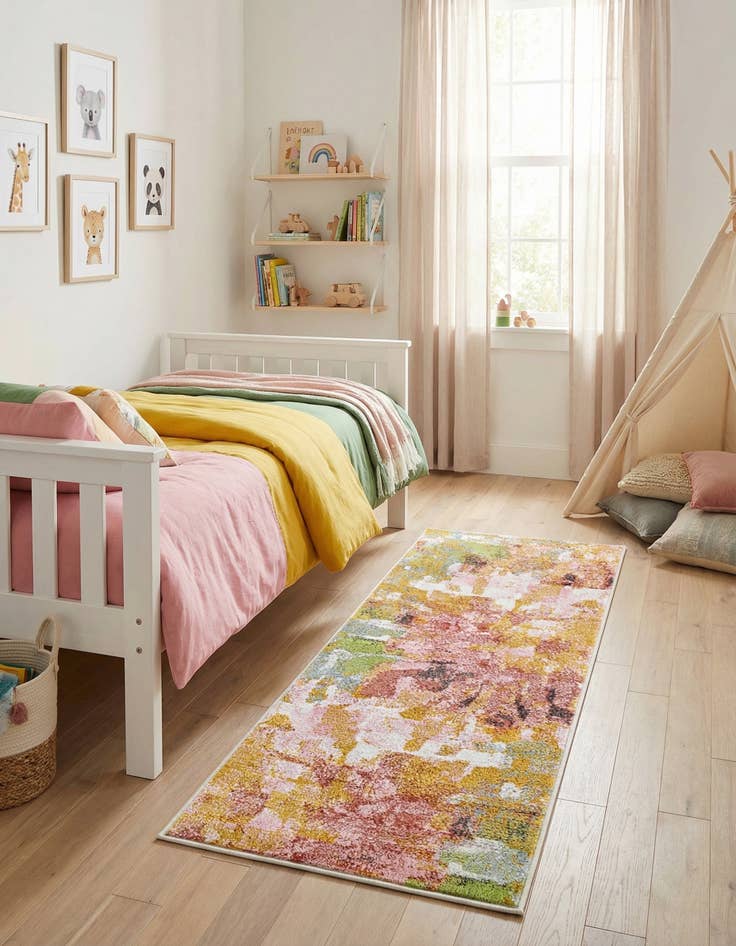 Detail image of 2' 2 x 5' 1 Abstract Whimsy Kids Runner Rug