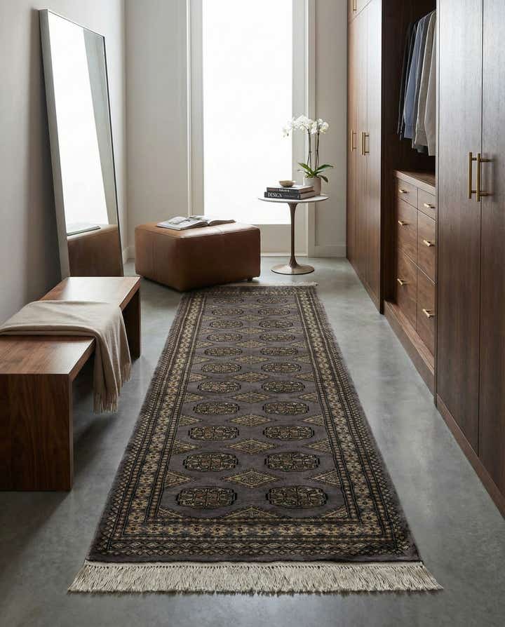 2' 7 x 7' 11 Hand Knotted Bokhara Oriental Runner Rug