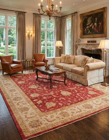 10' x 12' 10 Hand Knotted Peshawar Ziegler Rug