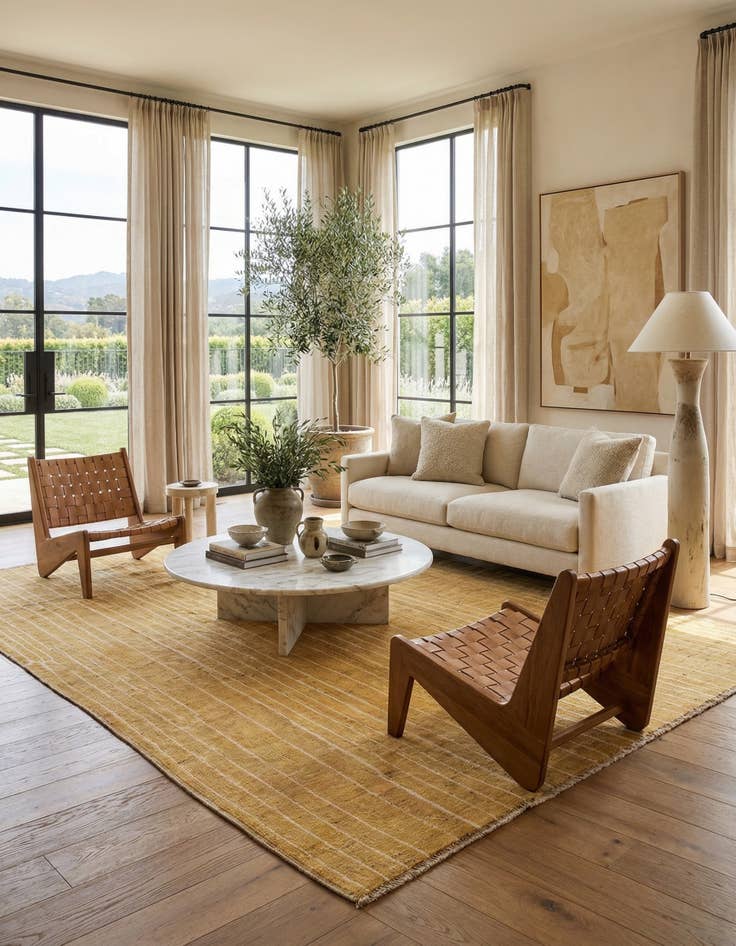 Detail image of 6' 6 x 9' 8 Hand Knotted Darya Wool Rug