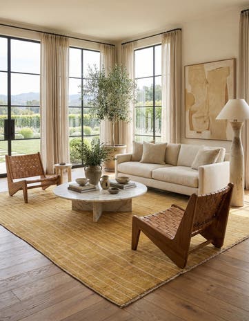 6' 6 x 9' 8 Hand Knotted Darya Wool Rug