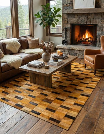 5' 1 x 7' 11 Cowhide - Patchwork Rug