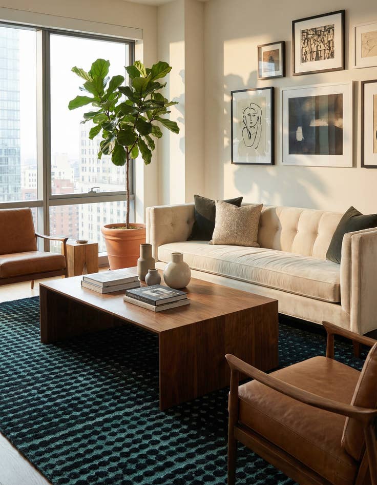 Detail image of 6' 4 x 10'  Hand Knotted Darya Wool Rug