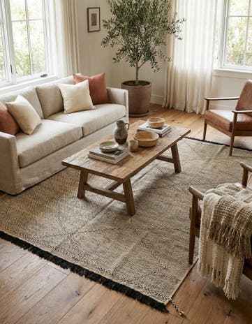 6' 2 x 7' 7 Hand Knotted Moroccan Wool Rug
