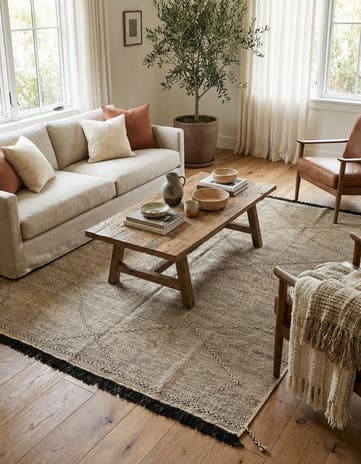 6' 2 x 7' 7 Hand Knotted Moroccan Wool Rug