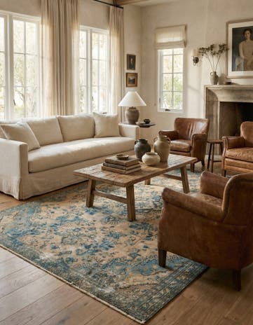 6' 6 x 9' 10 Hand Knotted Ultra Vintage Persian Wool Rug
