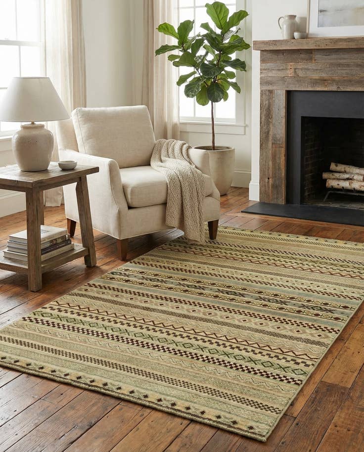 Detail image of 3' 3 x 5' Hand Knotted Darya Rug