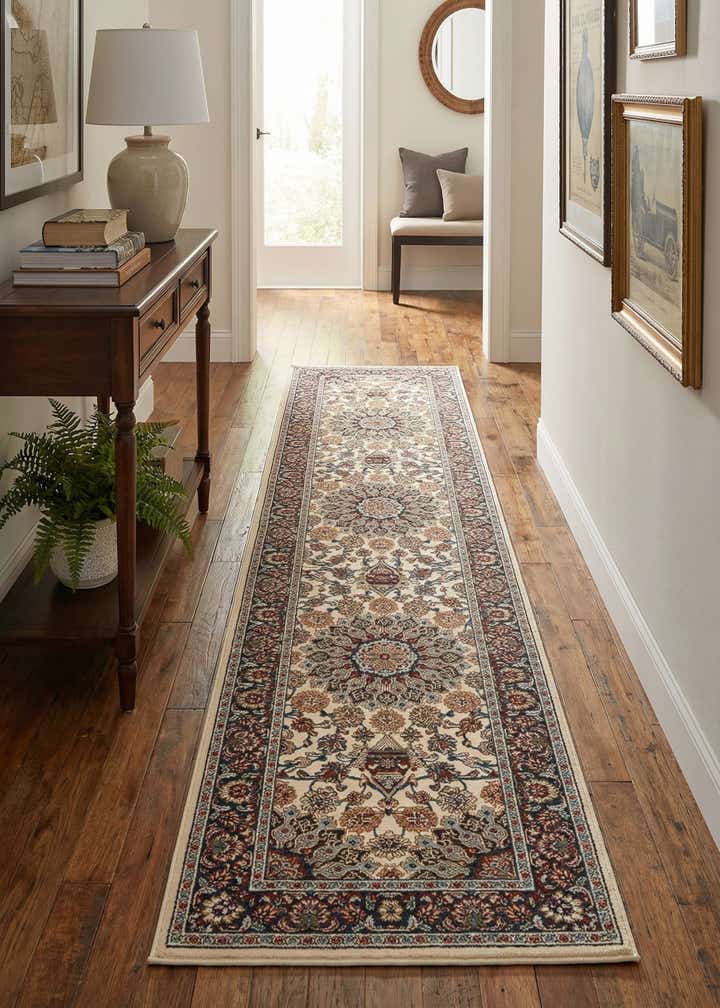 2' 7 x 12' Easy-Clean Traditional Indoor / Outdoor Runner Rug