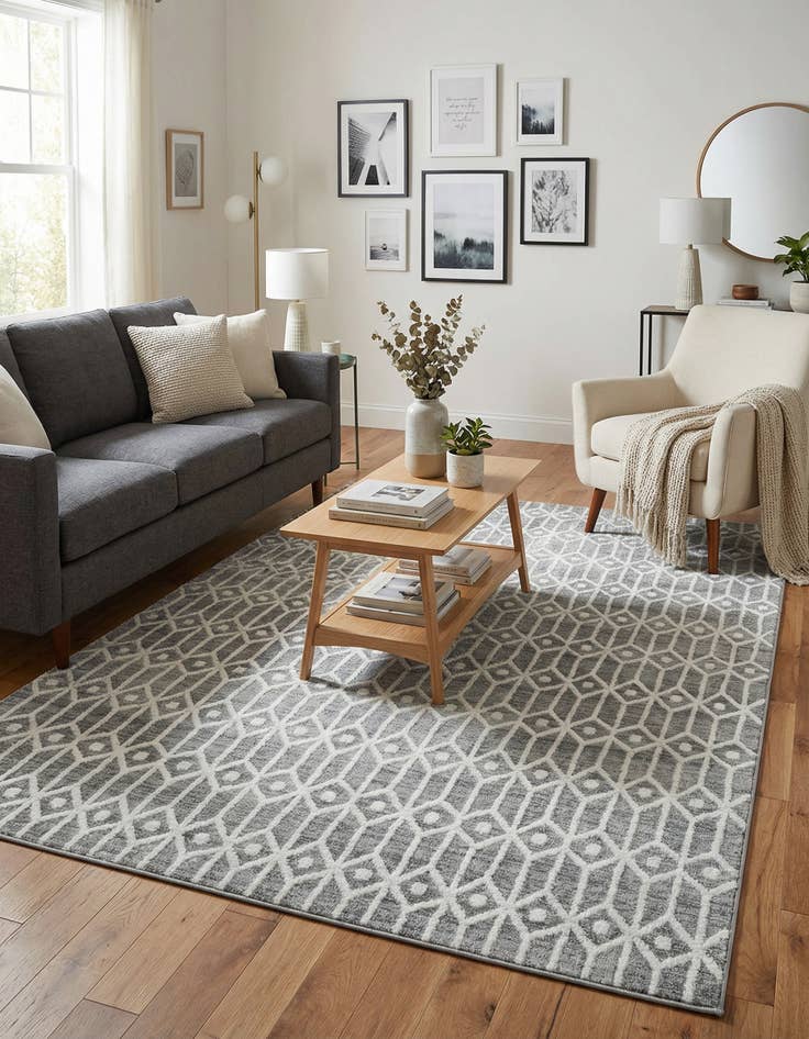 Detail image of  6' x 9' Lattice Trellis Rug