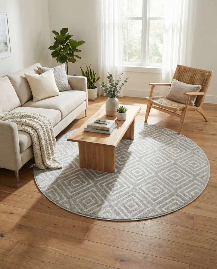 5' x 5' Easy-Clean Sabrina Soto Indoor / Outdoor Round Rug