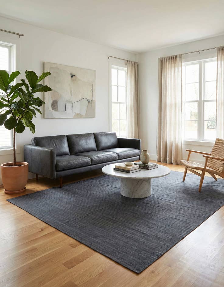 Detail image of 6' 8 x 9' 8  Hand Woven Kilim Modern Wool Rug