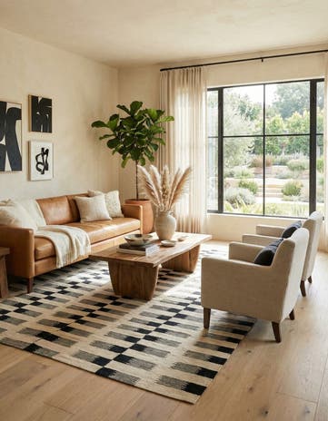 5' 8 x 7' 8 Hand Woven Kilim Modern Wool Rug