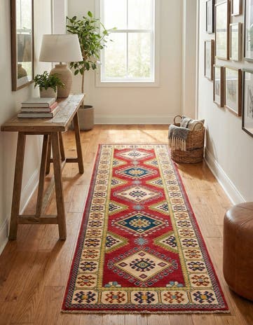 2' 8 x 9' 8 Hand Knotted Kazak Runner Rug