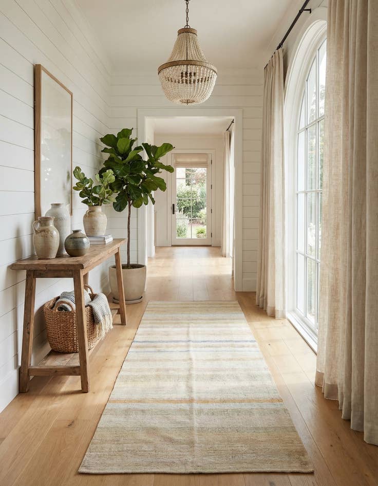 Detail image of 3' 4 x 9' 2  Hand Woven Kilim Modern Wool Runner Rug