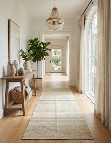 3' 4 x 9' 2 Hand Woven Kilim Modern Wool Runner Rug