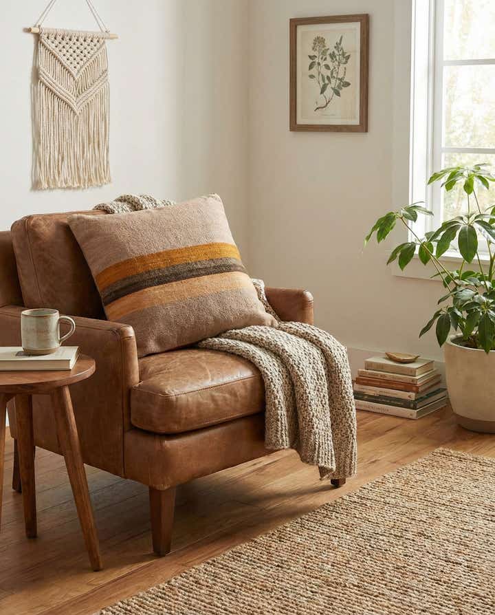 1' 7 x 1' 7 Hand Woven Pillow Wool Square Rug