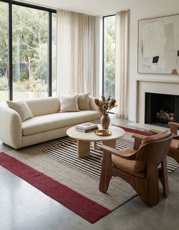 6' 4 x 7' 7 Hand Woven Kilim Modern Wool Square Rug