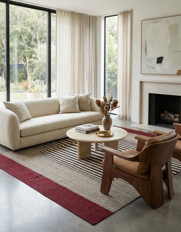 6' 4 x 7' 7 Hand Woven Kilim Modern Wool Square Rug